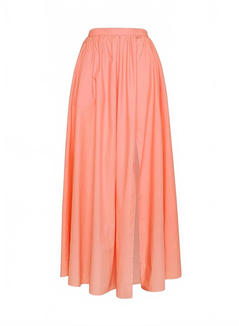 NEW FORTE FORTE women's soleil pleated skirt in orange